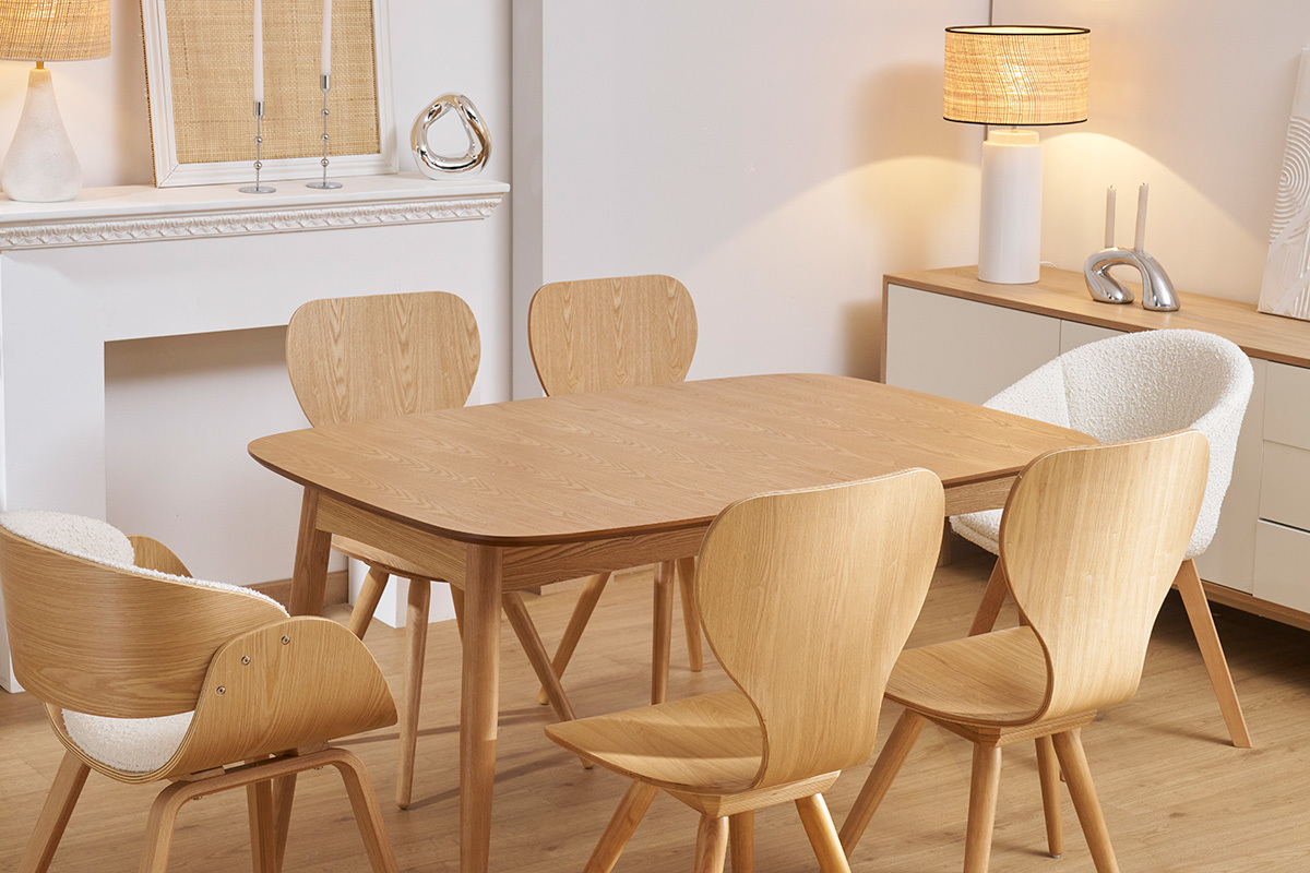 Tavolo da pranzo allungabile in frassino L130-190 cm NORDECO