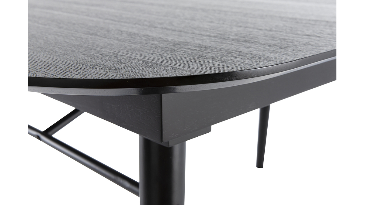 Tavolo da pranzo allungabile in legno nero L150-180 cm SHELDON
