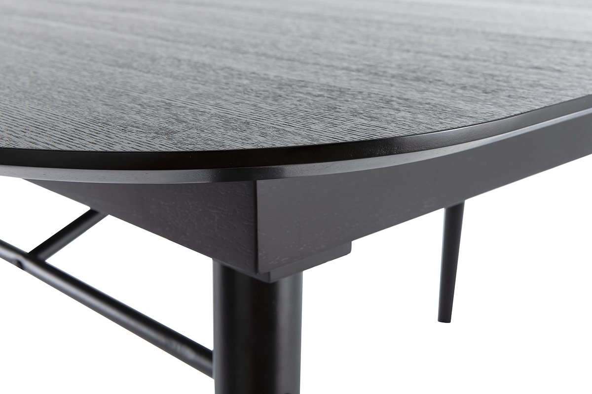 Tavolo da pranzo allungabile in legno nero L150-180 cm SHELDON