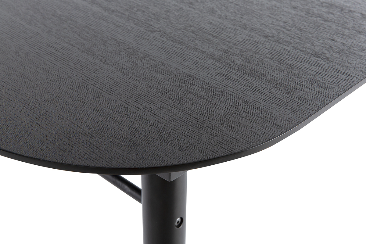 Tavolo da pranzo allungabile in legno nero L150-180 cm SHELDON
