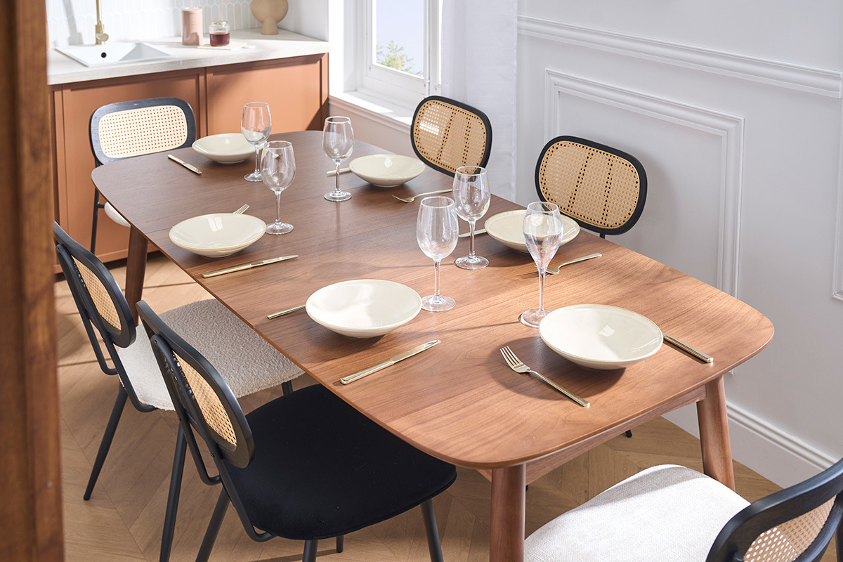 Tavolo da pranzo allungabile in noce L130-190 cm NORDECO