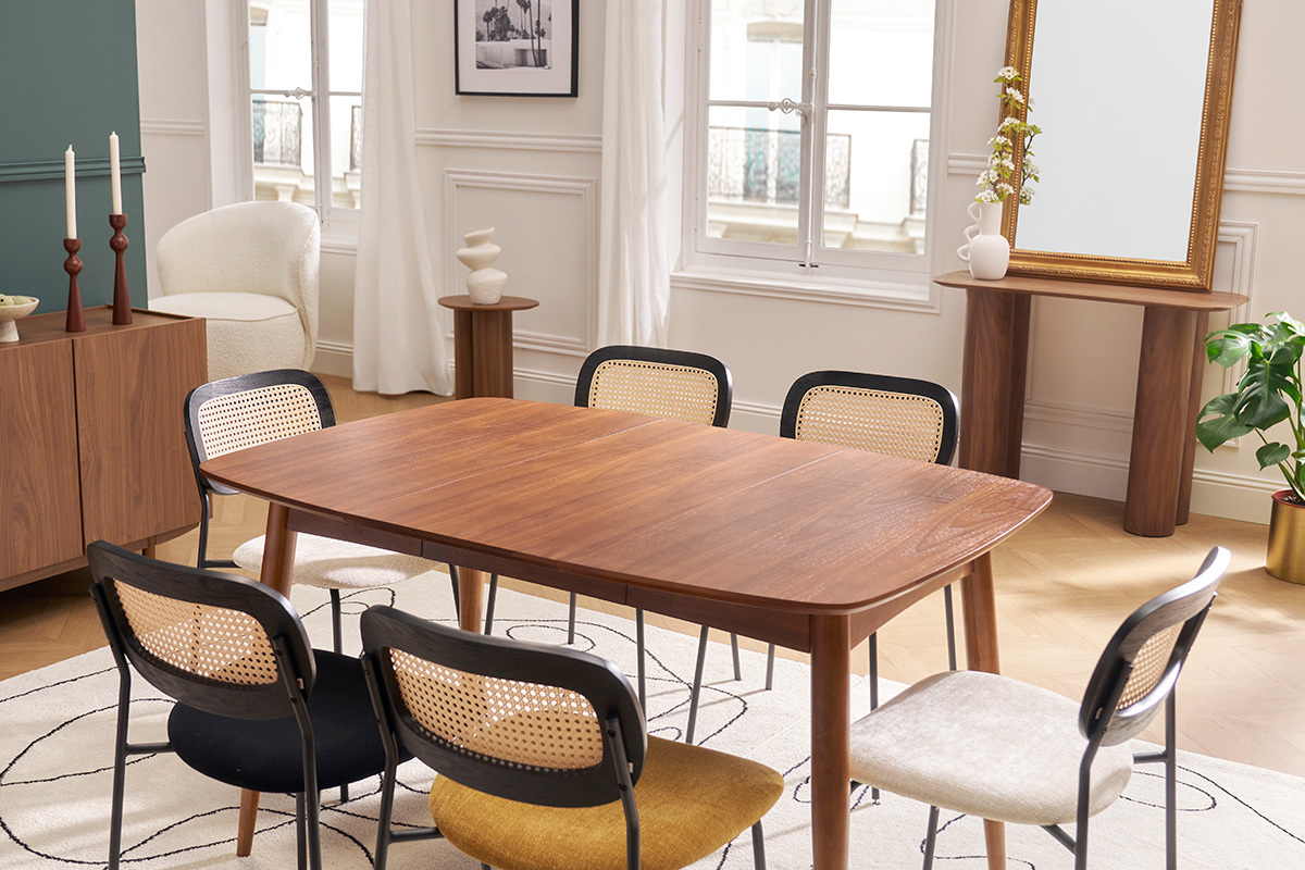 Tavolo da pranzo allungabile in noce L90-130 cm NORDECO
