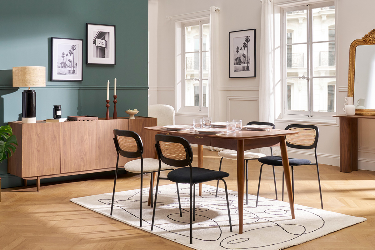 Tavolo da pranzo allungabile in noce L90-130 cm NORDECO