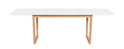 Tavolo da pranzo allungabile legno chiaro e bianco L160-240 cm LAHO