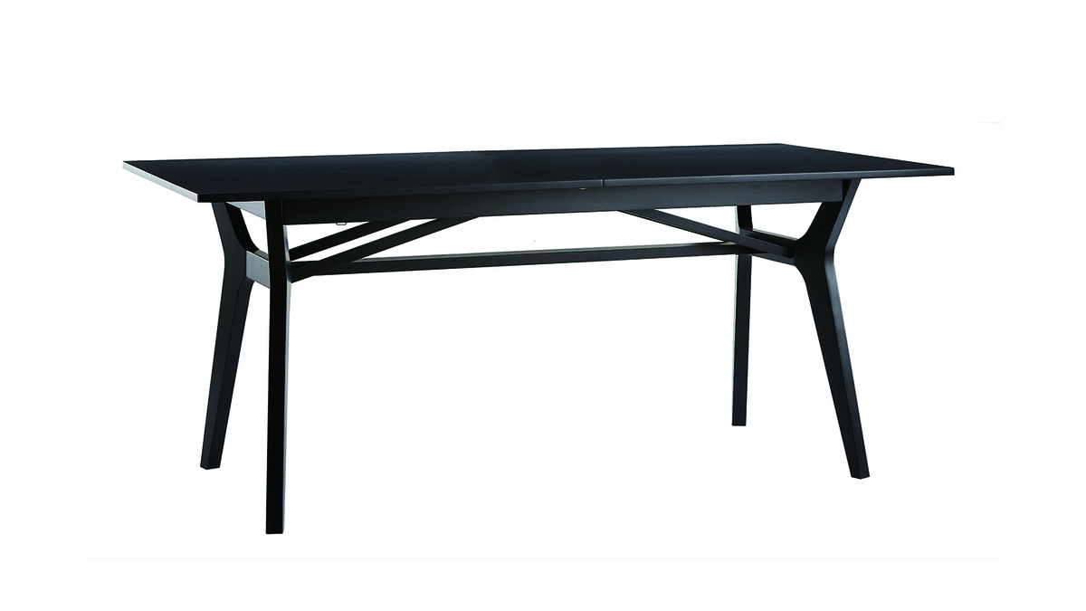 Tavolo da pranzo allungabile legno nero L180-220 cm FOSTER