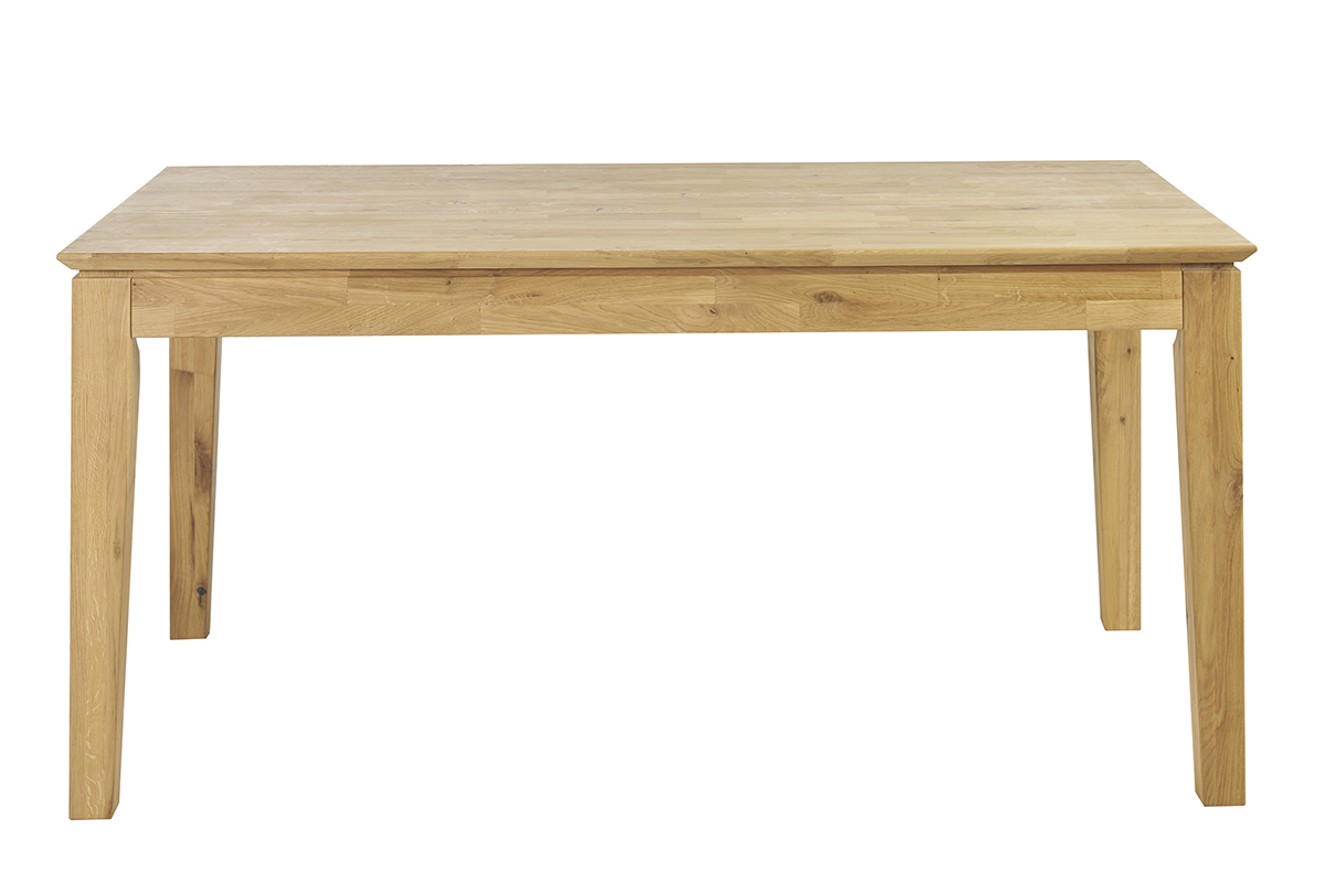 Tavolo da pranzo allungabile rettangolare in legno chiaro di rovere massello L160-220 cm YULIA
