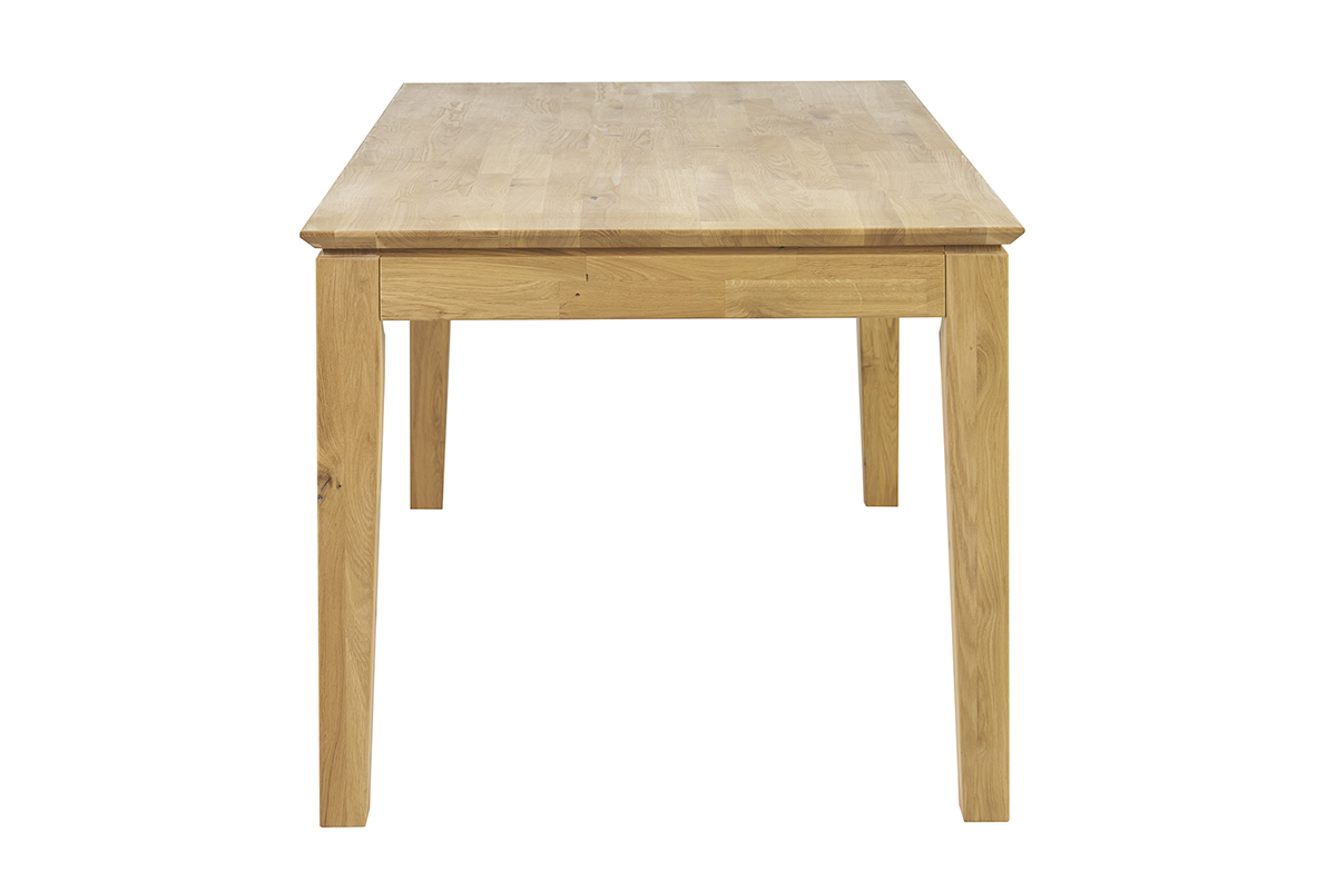 Tavolo da pranzo allungabile rettangolare in legno chiaro di rovere massello L160-220 cm YULIA