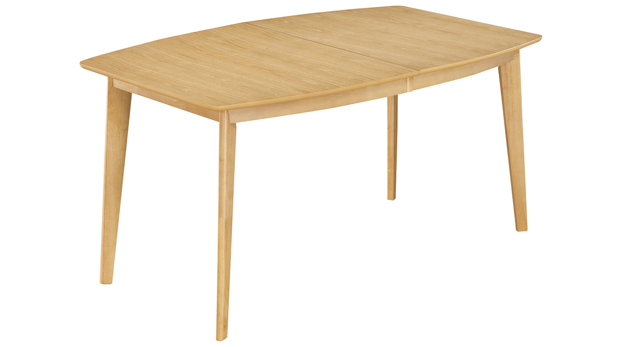 Tavolo da pranzo allungabile scandinavo in legno chiaro L150-200 LEENA