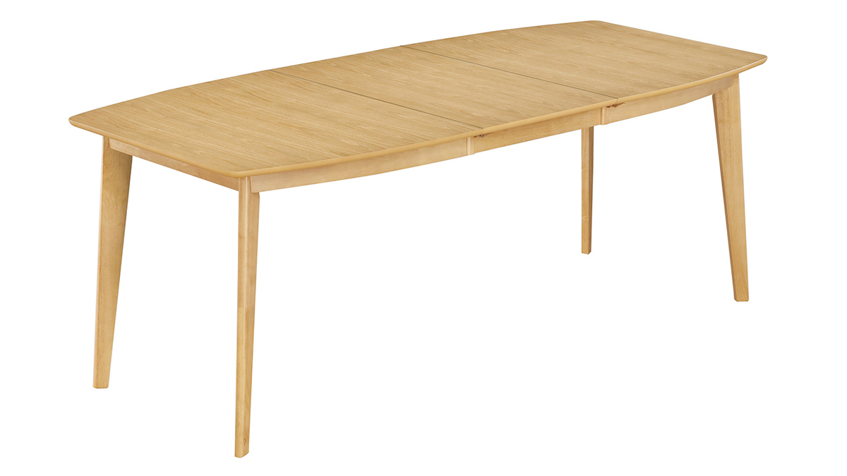 Tavolo da pranzo allungabile scandinavo in legno chiaro L150-200 LEENA