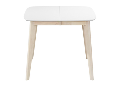 Tavolo da pranzo allungabile scandinavo quadrato bianco e legno L90-130 LEENA