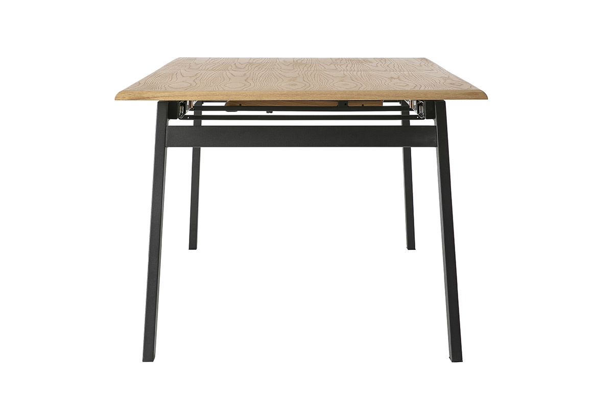 Tavolo da pranzo design allungabile legno e metallo L190-240 MARNY