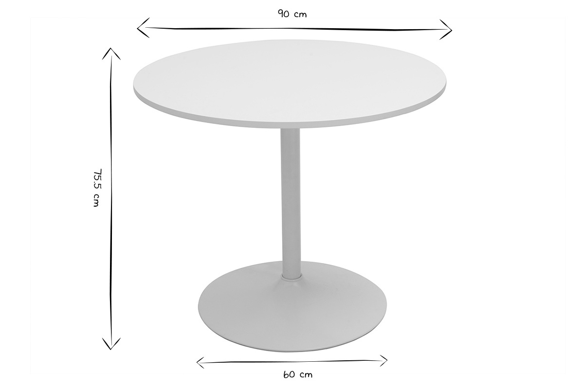 Tavolo da pranzo design bianco D90 CALISTA