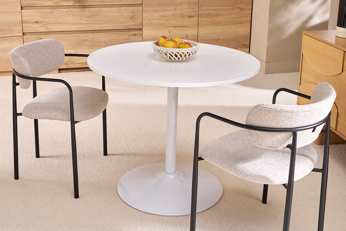 Tavolo da pranzo design bianco D90 CALISTA