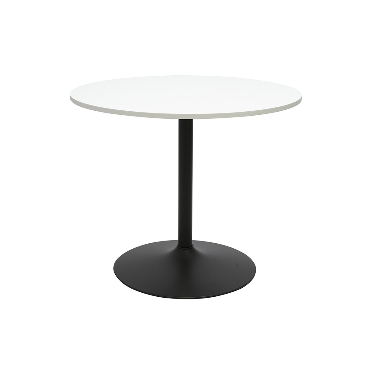 Tavolo da pranzo design bianco e nero rotondo D90 cm CALISTA