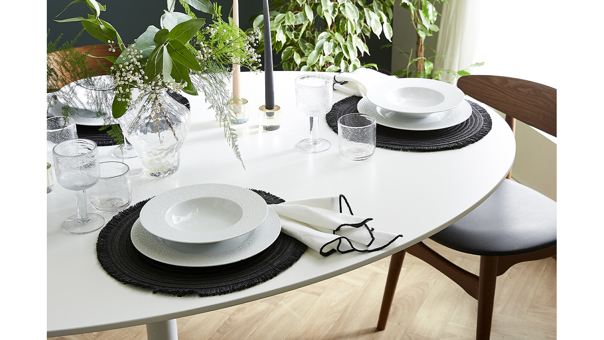 Tavolo da pranzo design bianco L169 HALIA