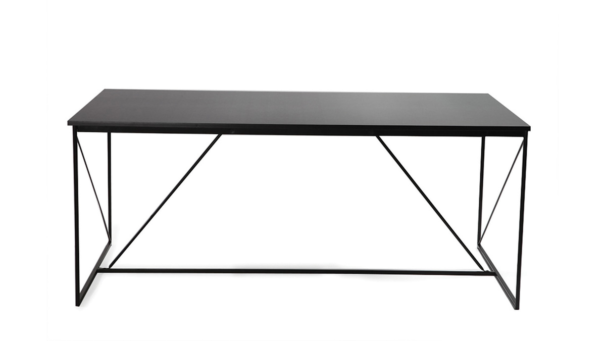 Tavolo da pranzo design grigio e nero WALT