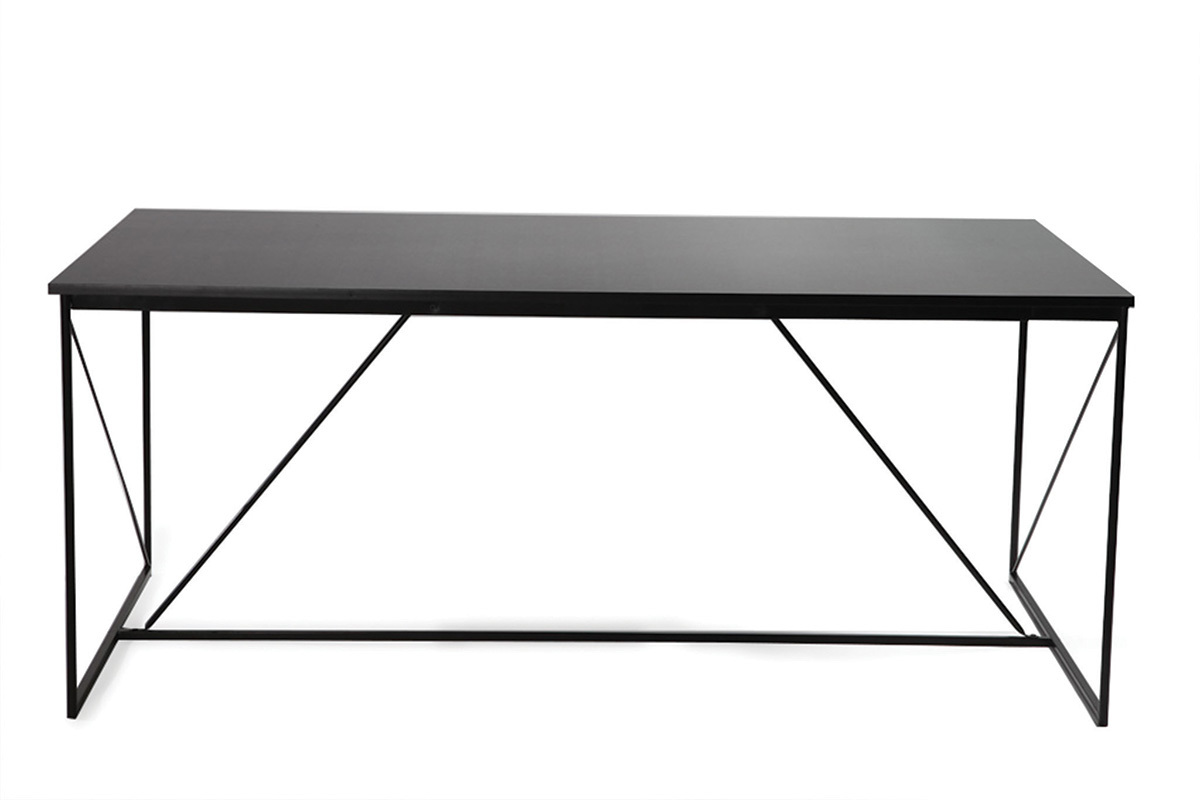 Tavolo da pranzo design grigio e nero WALT