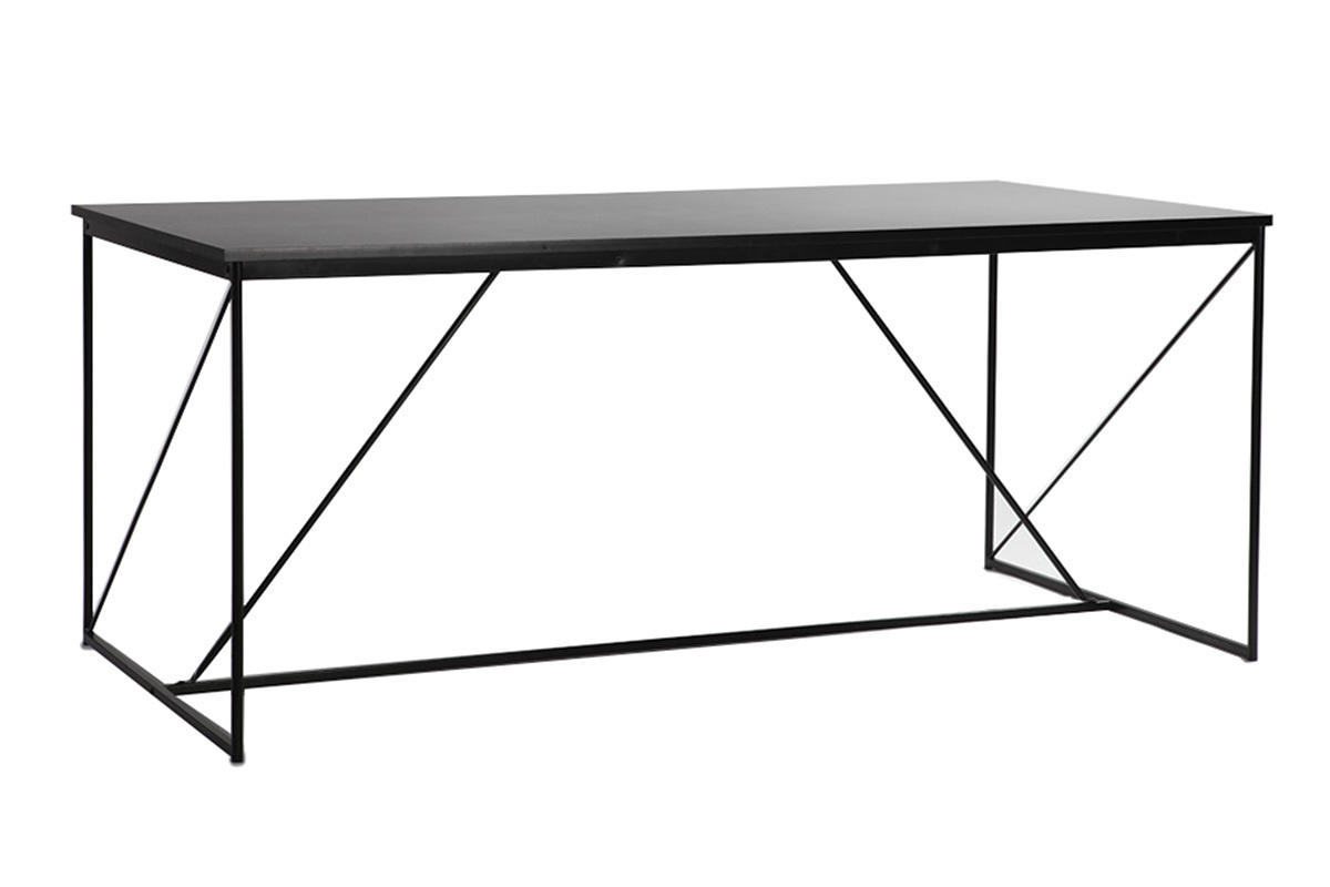 Tavolo da pranzo design grigio e nero WALT
