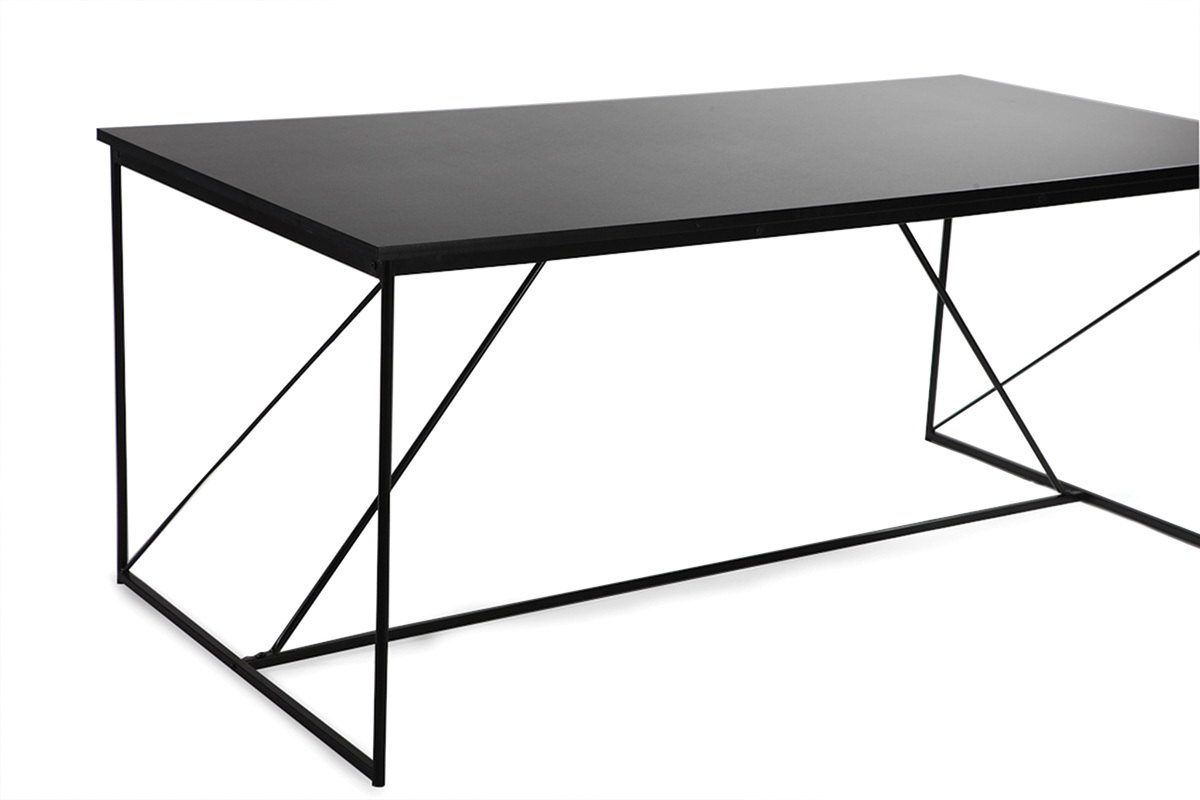 Tavolo da pranzo design grigio e nero WALT