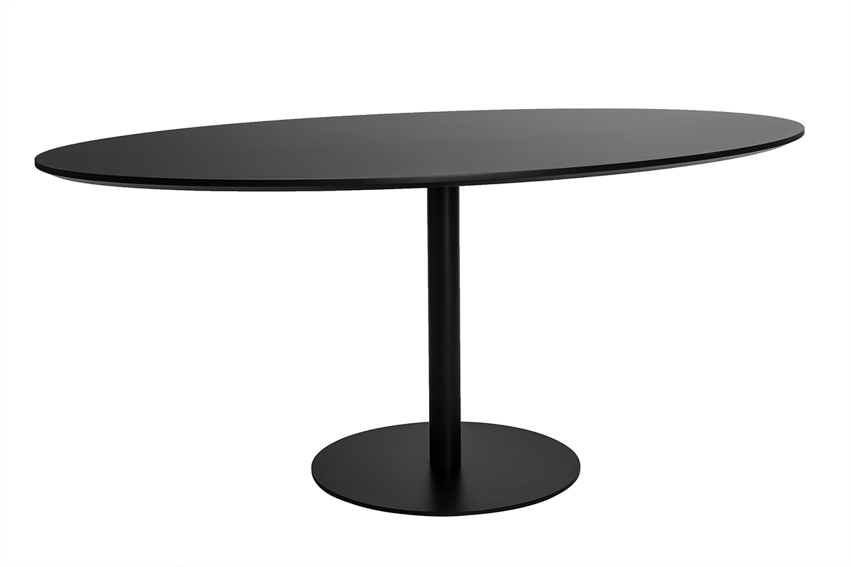 Tavolo da pranzo design nero ovale L170 cm HALIA