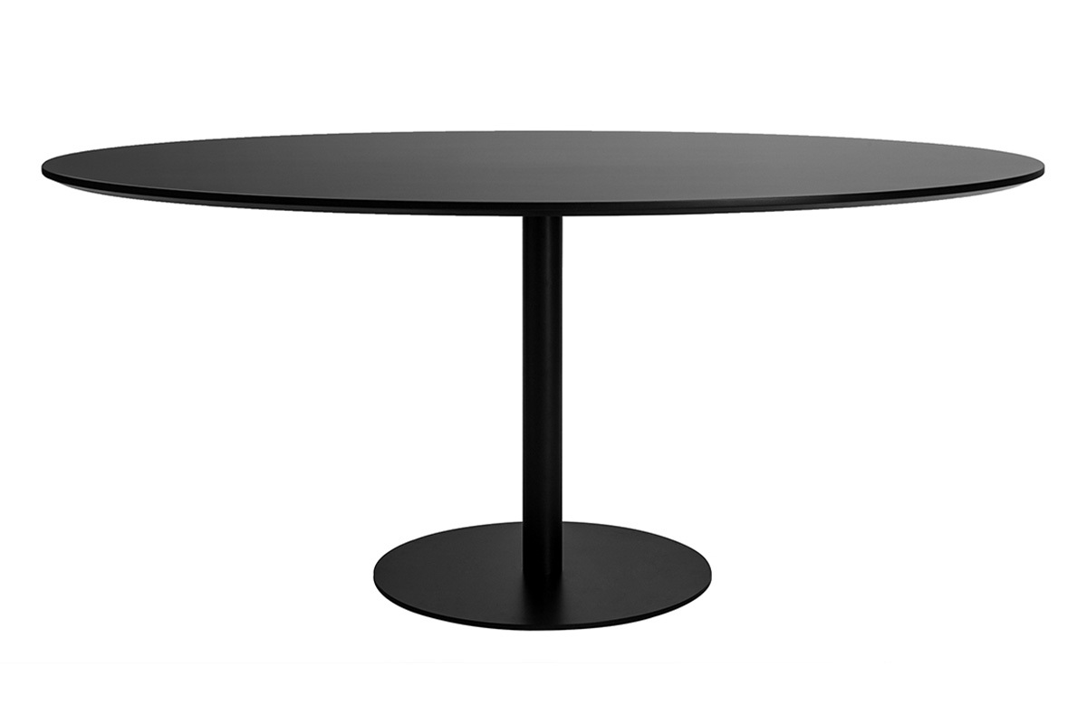 Tavolo da pranzo design nero ovale L170 cm HALIA