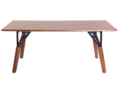 Tavolo da pranzo design noce 180x90cm WADDEN
