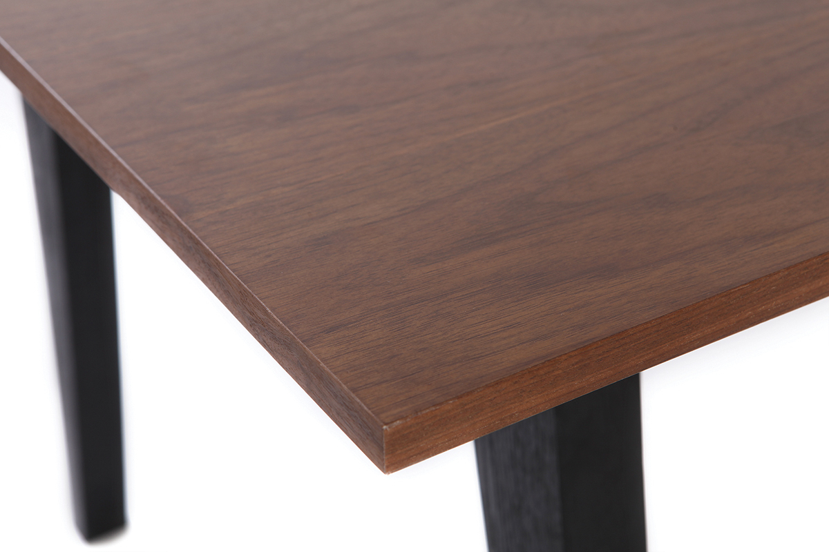 Tavolo da pranzo design noce e nero opaco NORMA