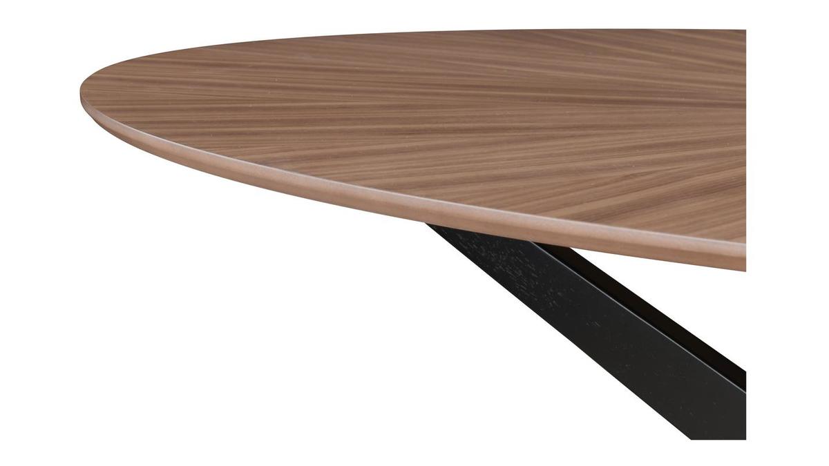 Tavolo da pranzo design ovale noce L160 cm DIELLI
