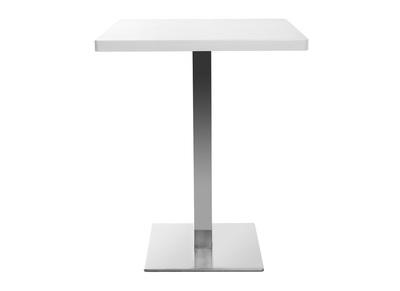 Tavolo da pranzo design quadrato bianco piede centrale JORY