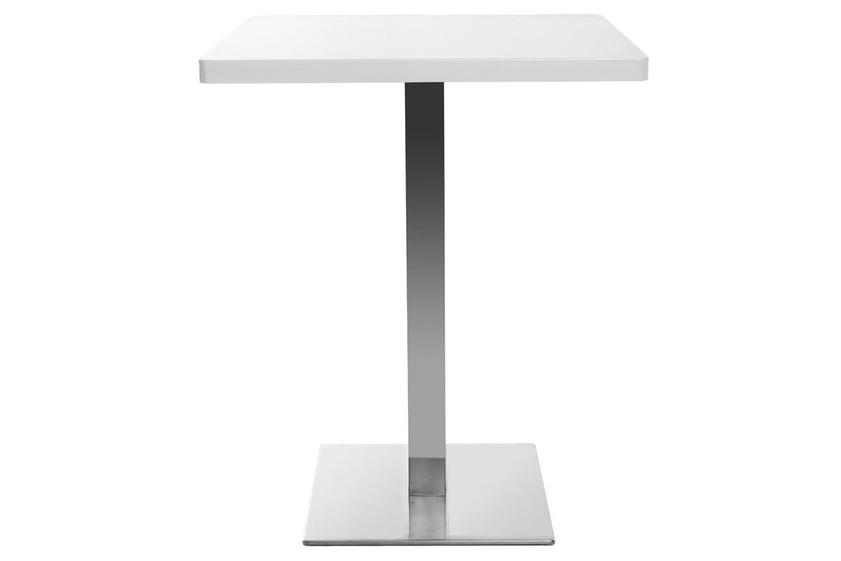 Tavolo da pranzo design quadrato bianco piede centrale L60 JORY