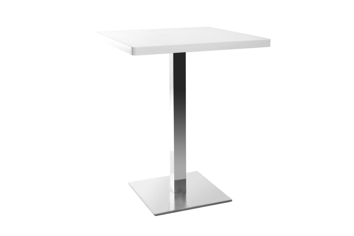 Tavolo da pranzo design quadrato bianco piede centrale L60 JORY