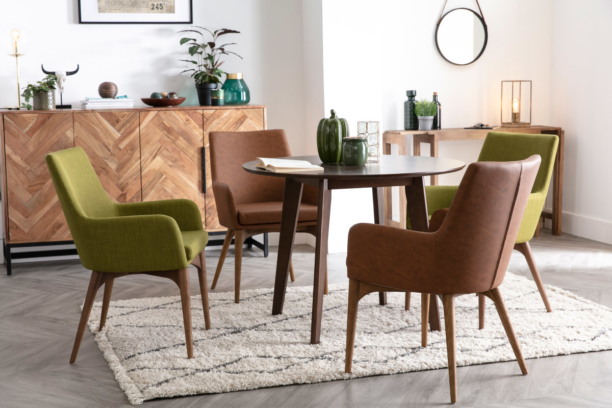 Tavolo da pranzo design rotondo D100 LEENA
