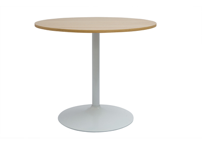 Tavolo da pranzo design rotondo in finitura quercia e bianco D90 cm CALISTA