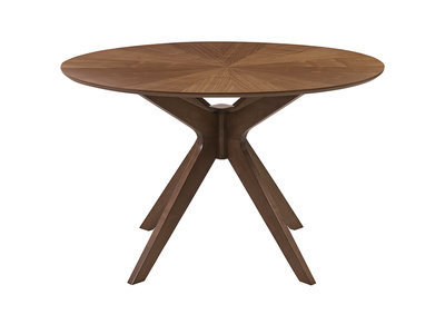 Tavolo da pranzo design rotondo in noce D120 cm DIELLI