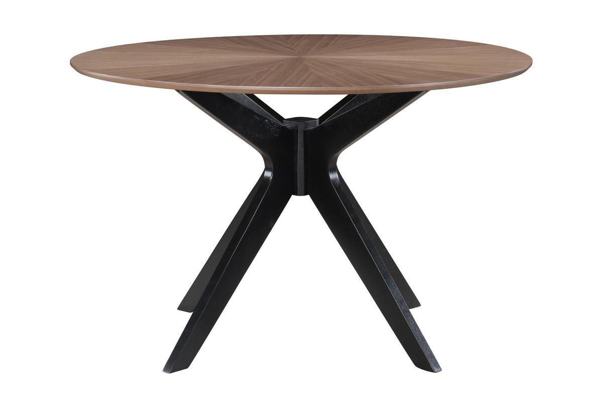 Tavolo da pranzo design rotondo noce D120 cm DIELLI