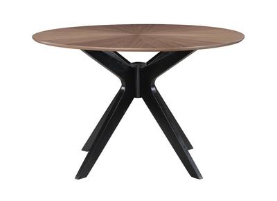 Tavolo da pranzo design rotondo noce D120 cm DIELLI