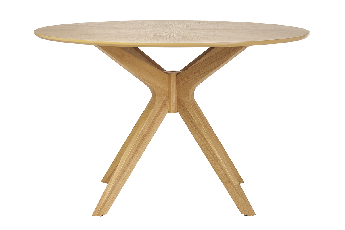 Tavolo da pranzo design rotondo rovere D120 cm DIELLI
