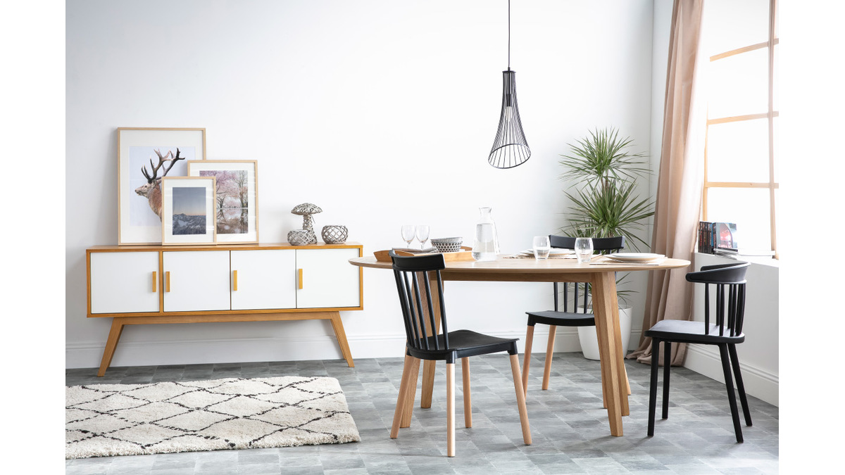 Tavolo da pranzo design scandinavo ovale quercia L160 MARIK