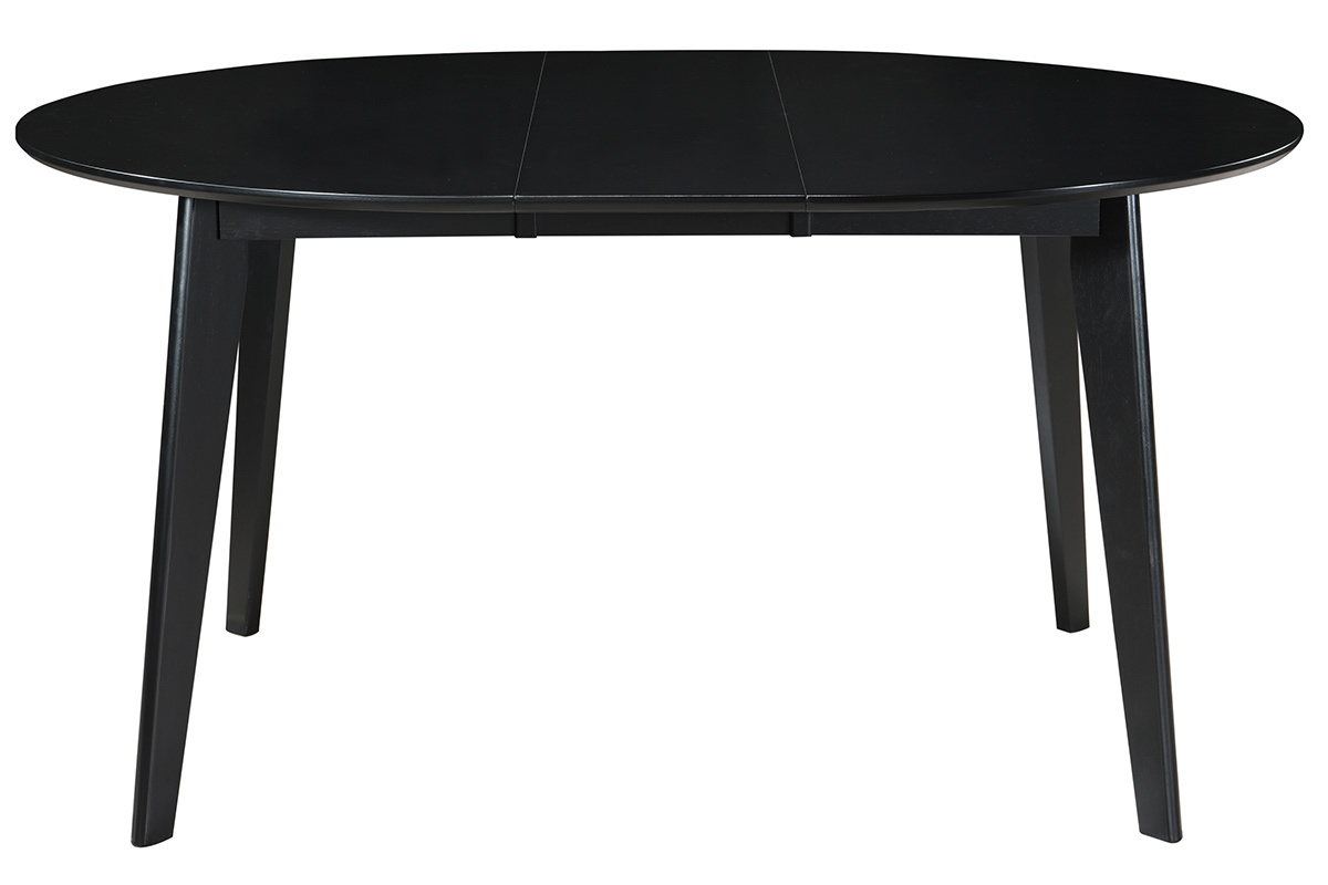 Tavolo da pranzo estensibile rotondo nero L120-150 cm LEENA