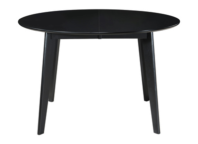 Tavolo da pranzo estensibile rotondo nero L120-150 cm LEENA