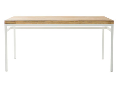 Tavolo da pranzo in legno di mango e metallo bianco 160 cm BOHO