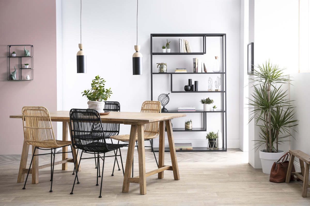 Tavolo da pranzo in legno di mango modello L180 ANTIQUA