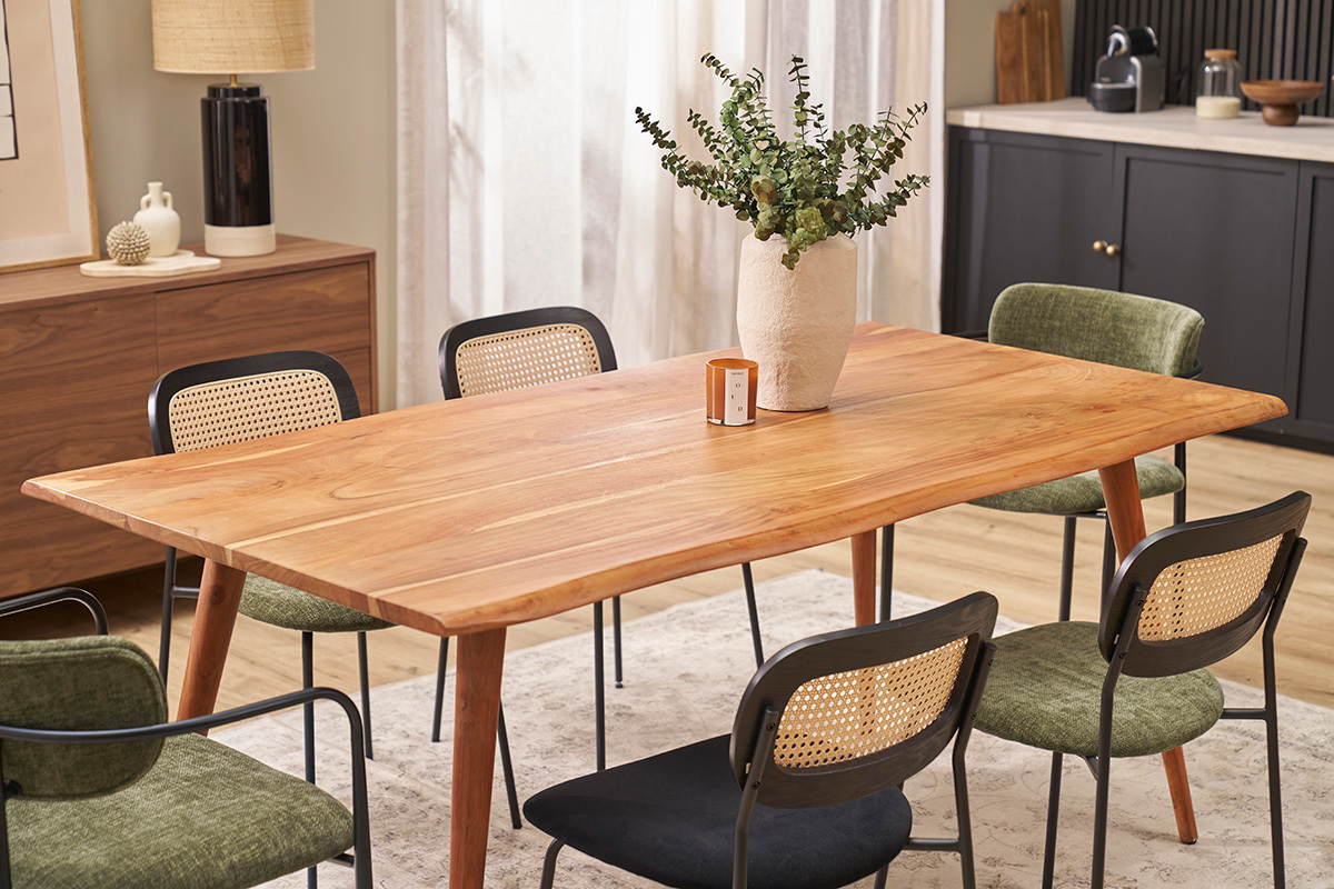 Tavolo da pranzo in massello di acacia L175 cm SAVANA