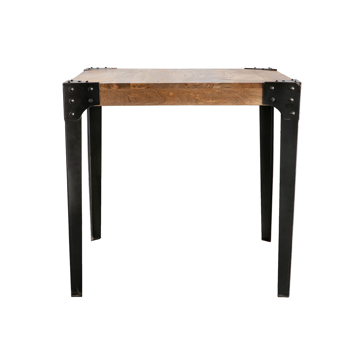 Tavolo da pranzo industriale acciaio e legno L80 MADISON