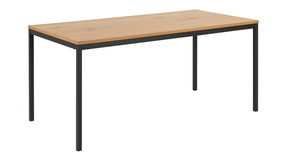 Tavolo da pranzo industriale metallo e legno L160 cm TRESCA