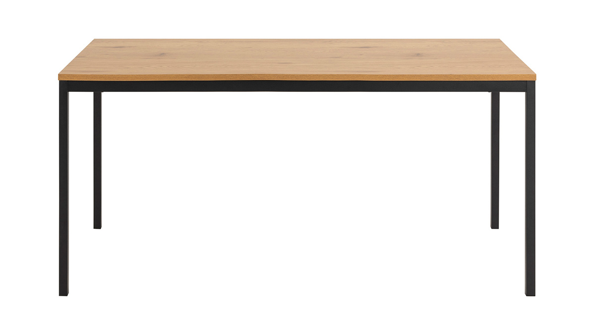 Tavolo da pranzo industriale metallo e legno L160 cm TRESCA