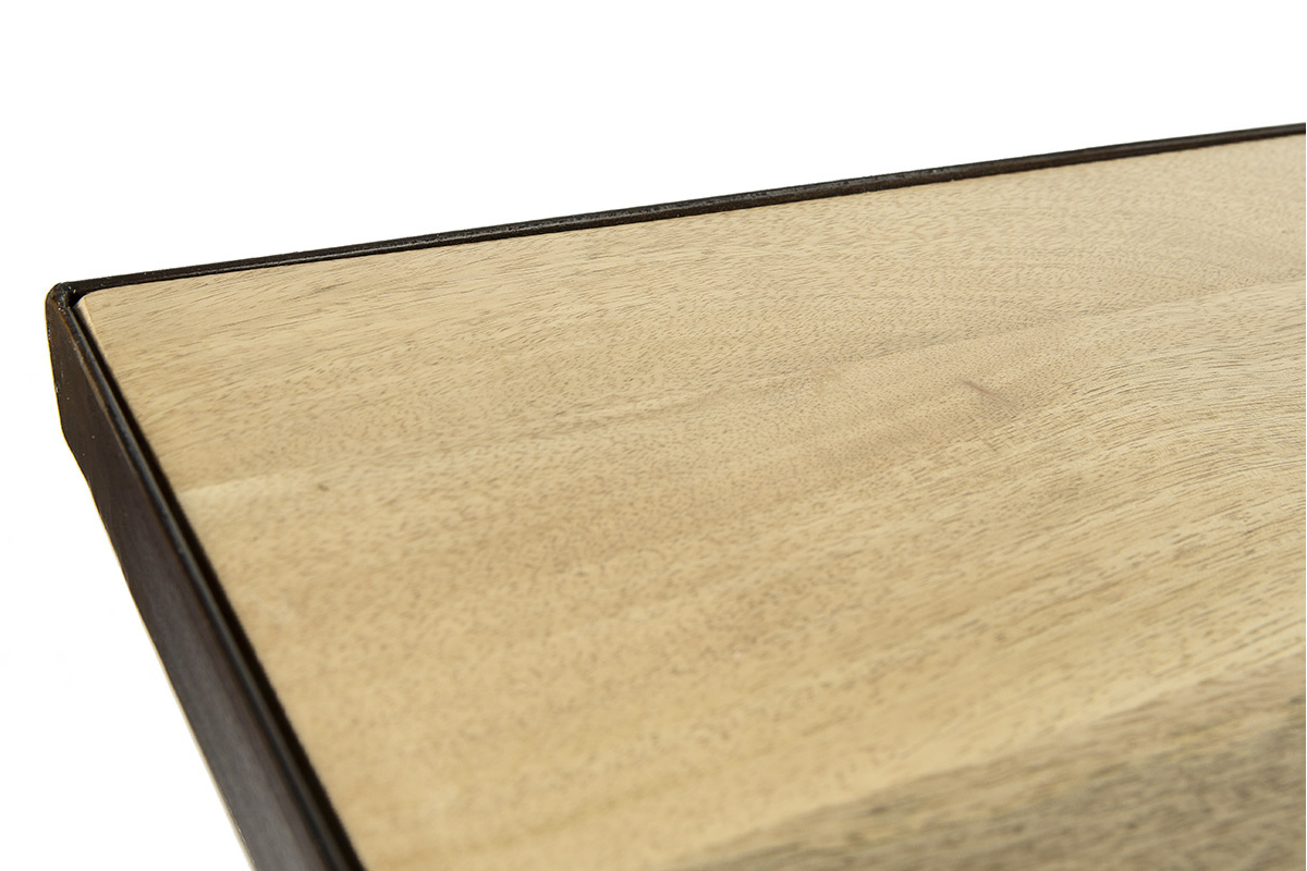 Tavolo da pranzo industriale rattangolare legno metallo L160 ATELIER
