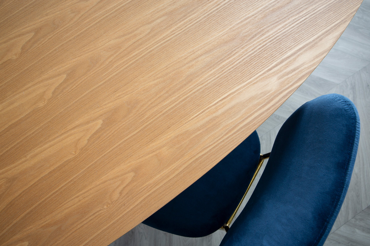 Tavolo da pranzo ovale in frassino naturale L200 BALTIK