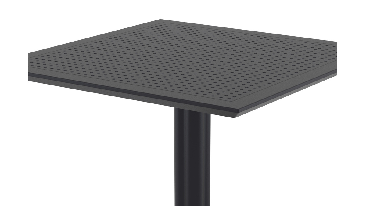 Tavolo da pranzo quadrato design nero interno / esterno OSKOL