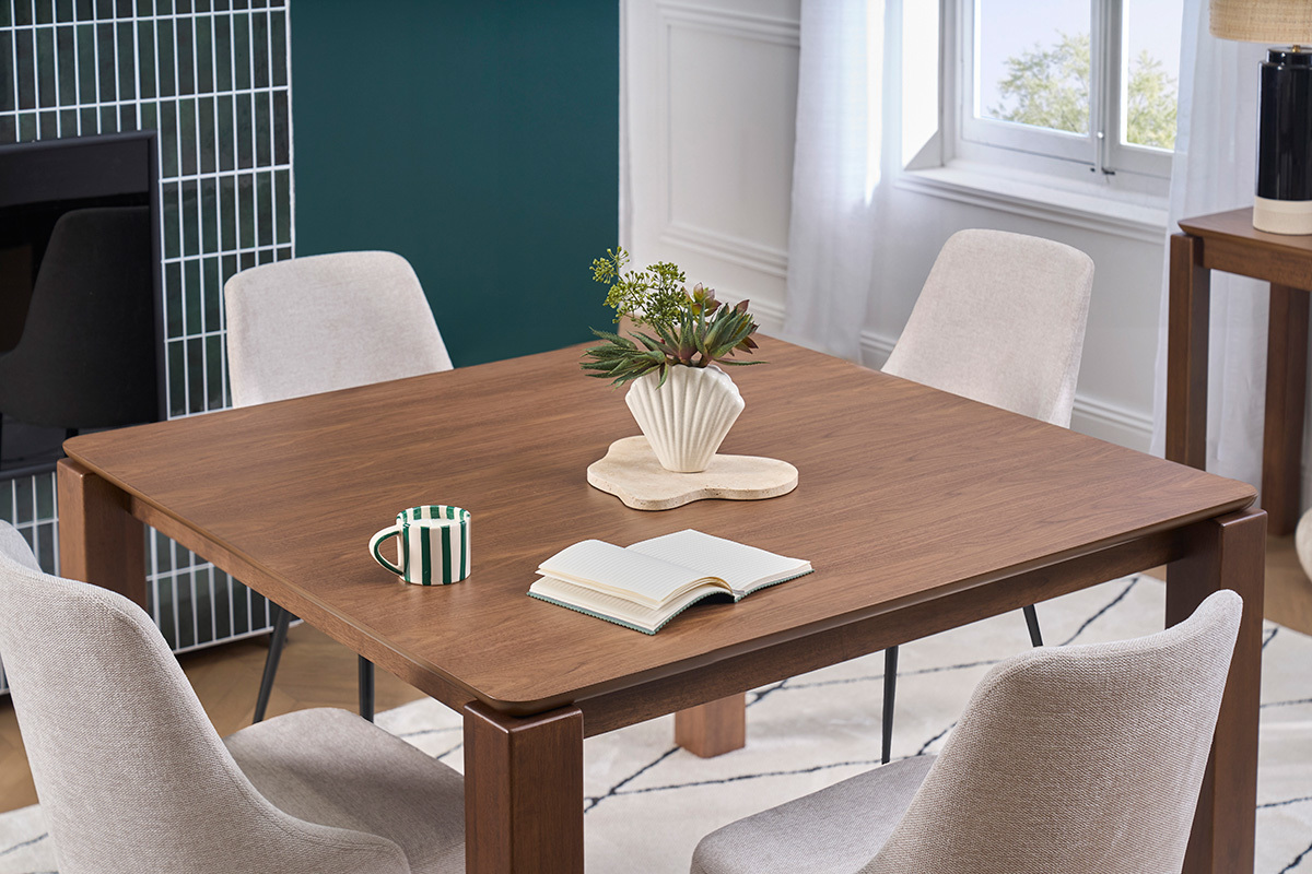 Tavolo da pranzo quadrato legno scuro L120 cm RAYA